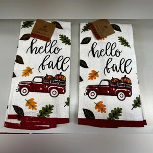 ⭐️New with tags ⭐️ “Hello Fall” Kitchen Towels